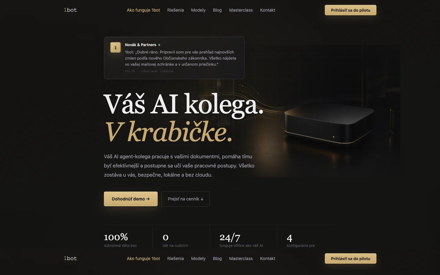 Screenshot of 1bot.sk