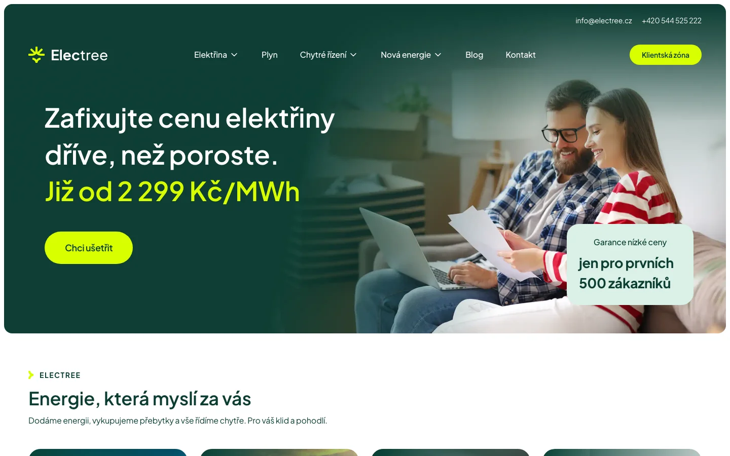 Screenshot of electree.cz